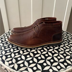 NEW! Steve Madden Harken Cognac Leather Boots (size 9)